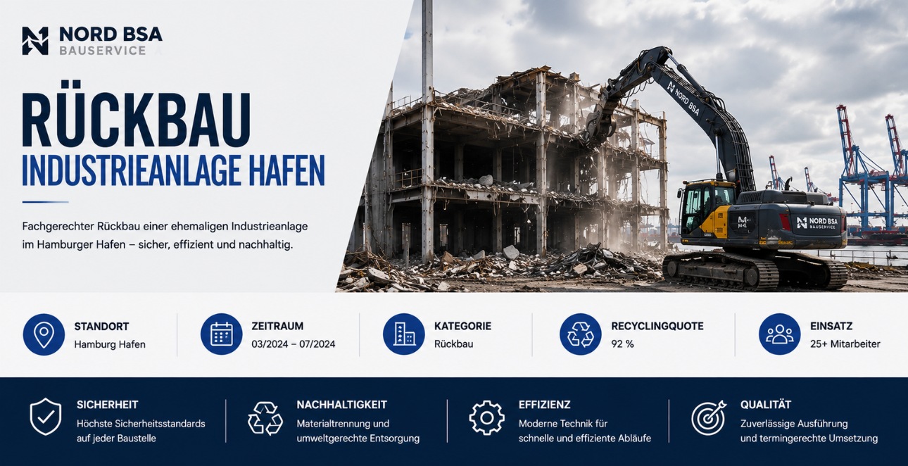 Rückbau Industrieanlage Hafen