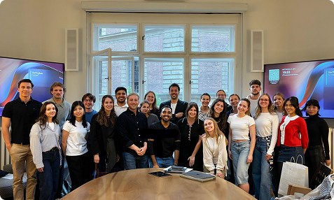 Students at a company visit