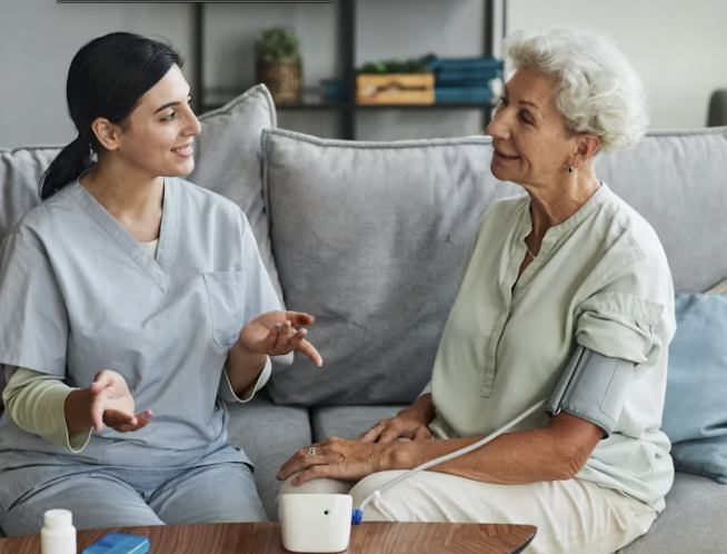 image of a team meeting (for a medical clinic)