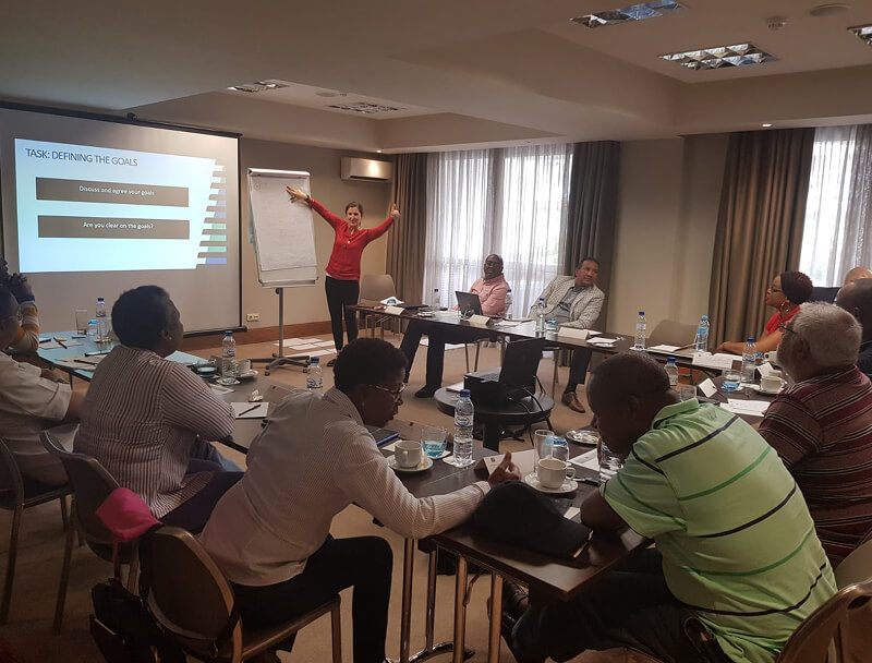 Maeve Buckley presents the sport strategy.