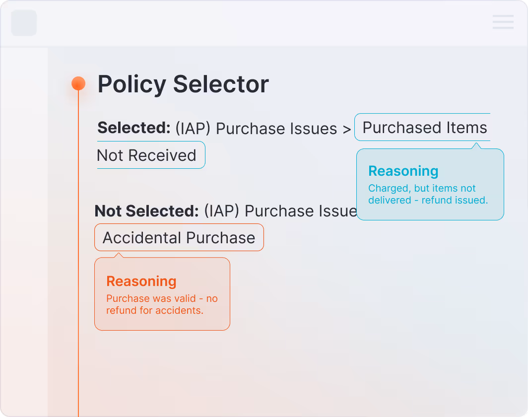 Autonomous Player & Policy Match Diagram