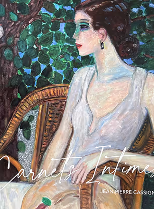 A painting of a woman sitting in a chair.