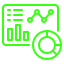 A small icon representing a dashboard showing different types of charts.