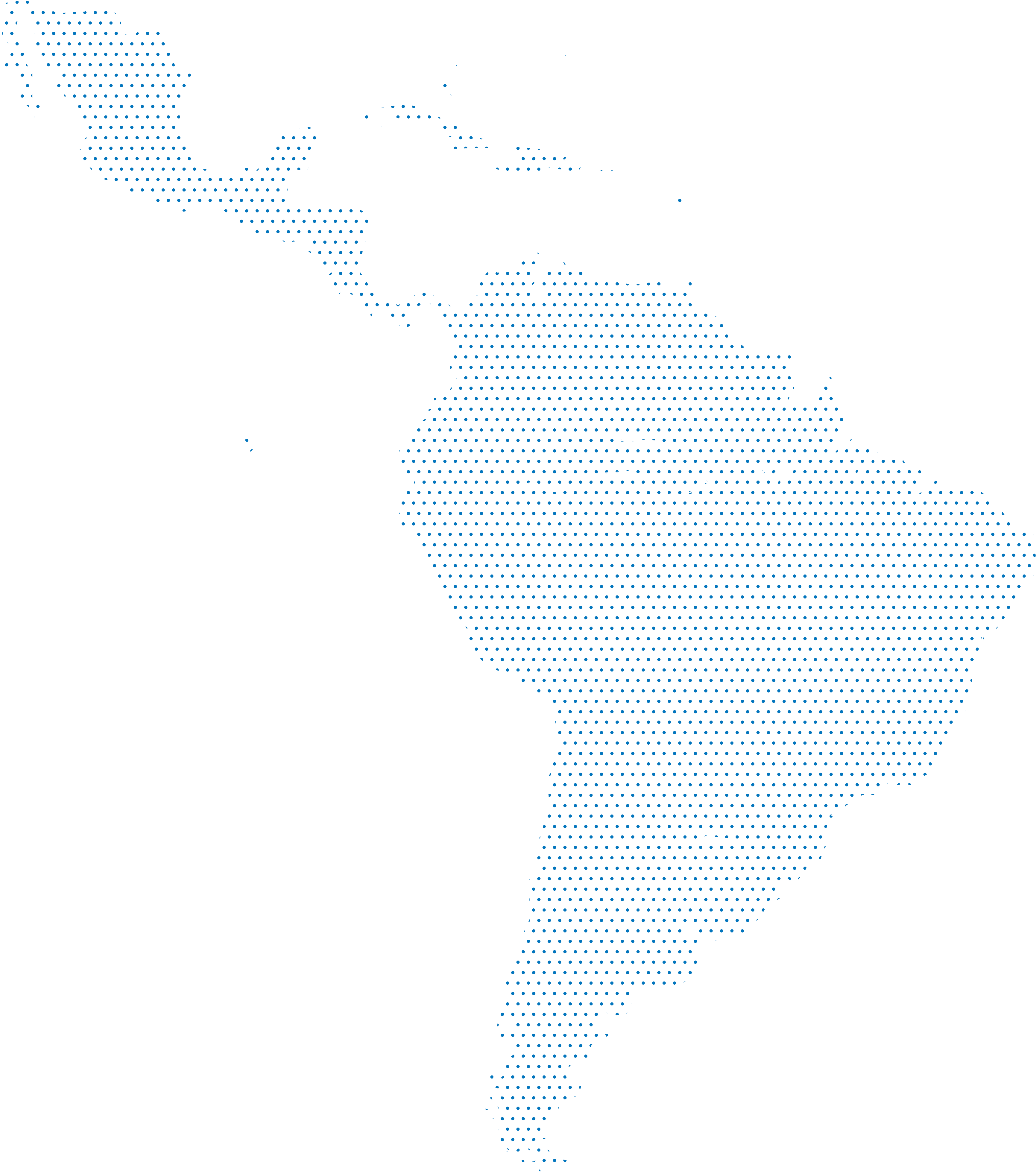 Latin America dotted map