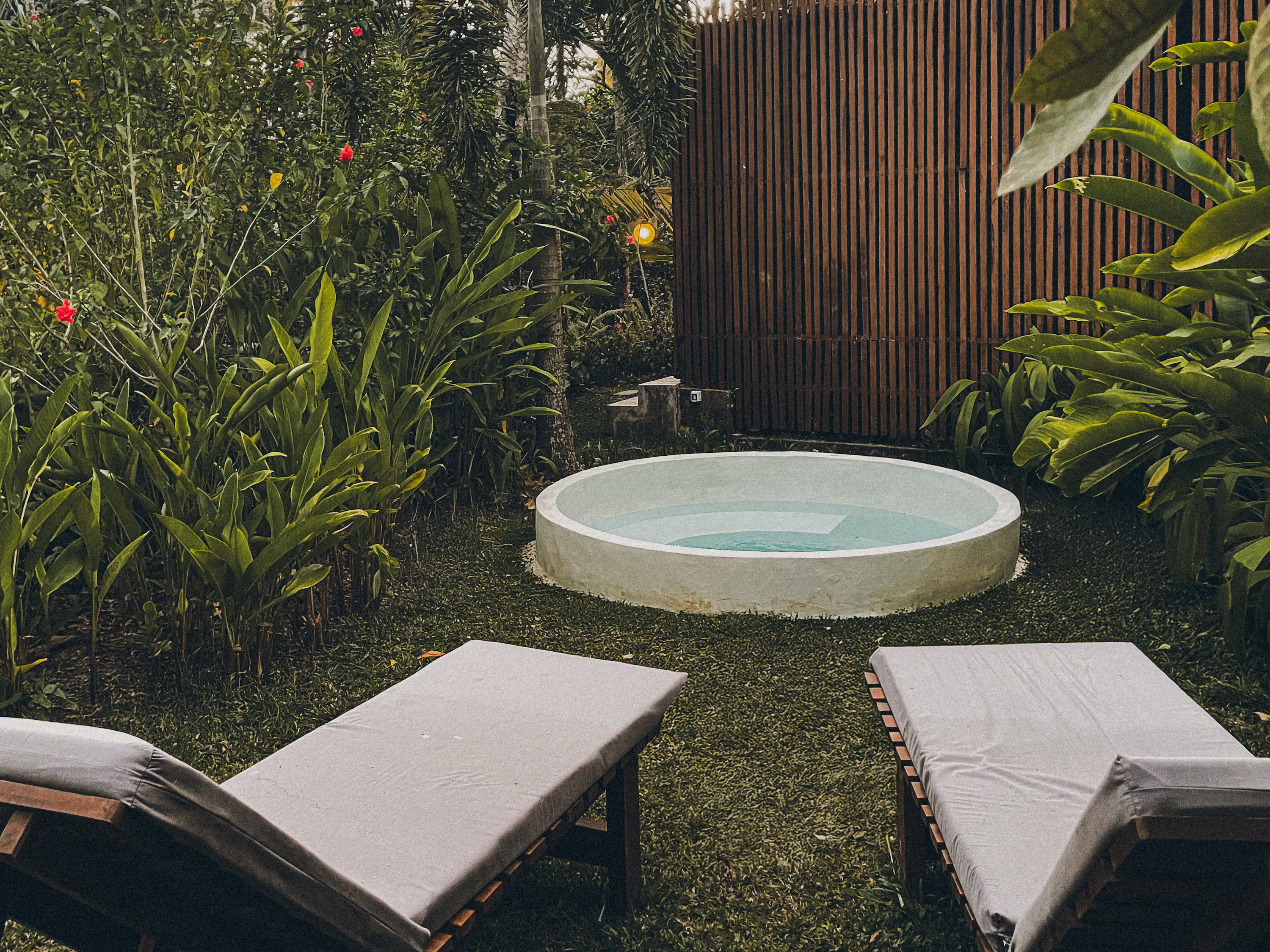 Home hidden among lush foliage providing peace and seclusion