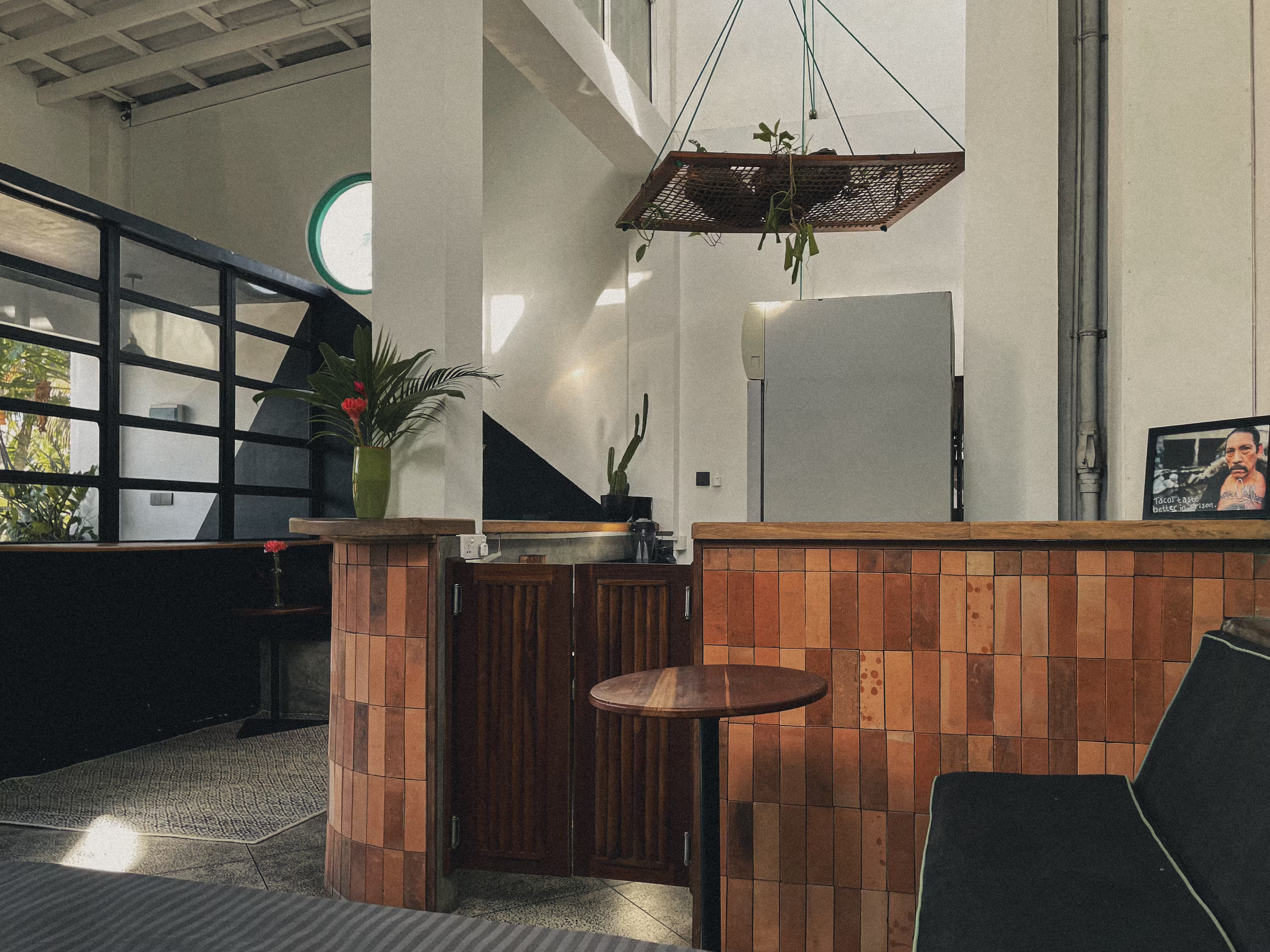 Surf Loft bar and interior setup in Kabalana.