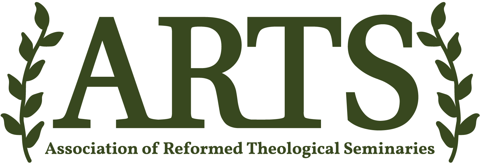 Logo for the Association of Reformed Theological Seminaries with large ARTS text flanked by stylized leafy branches.