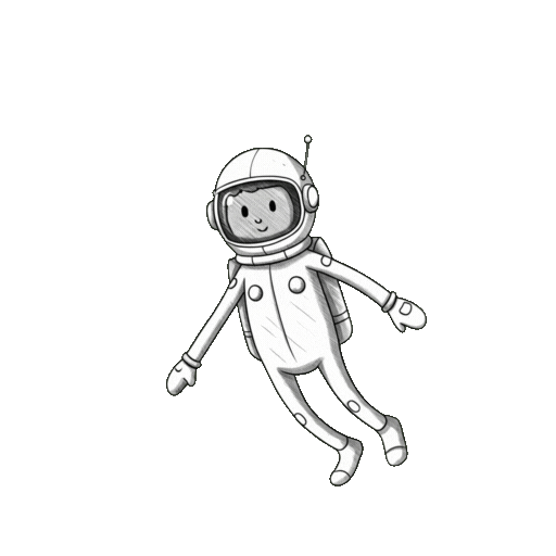 Astronaut Yuridek is floating waiting for you to discover his portfolio