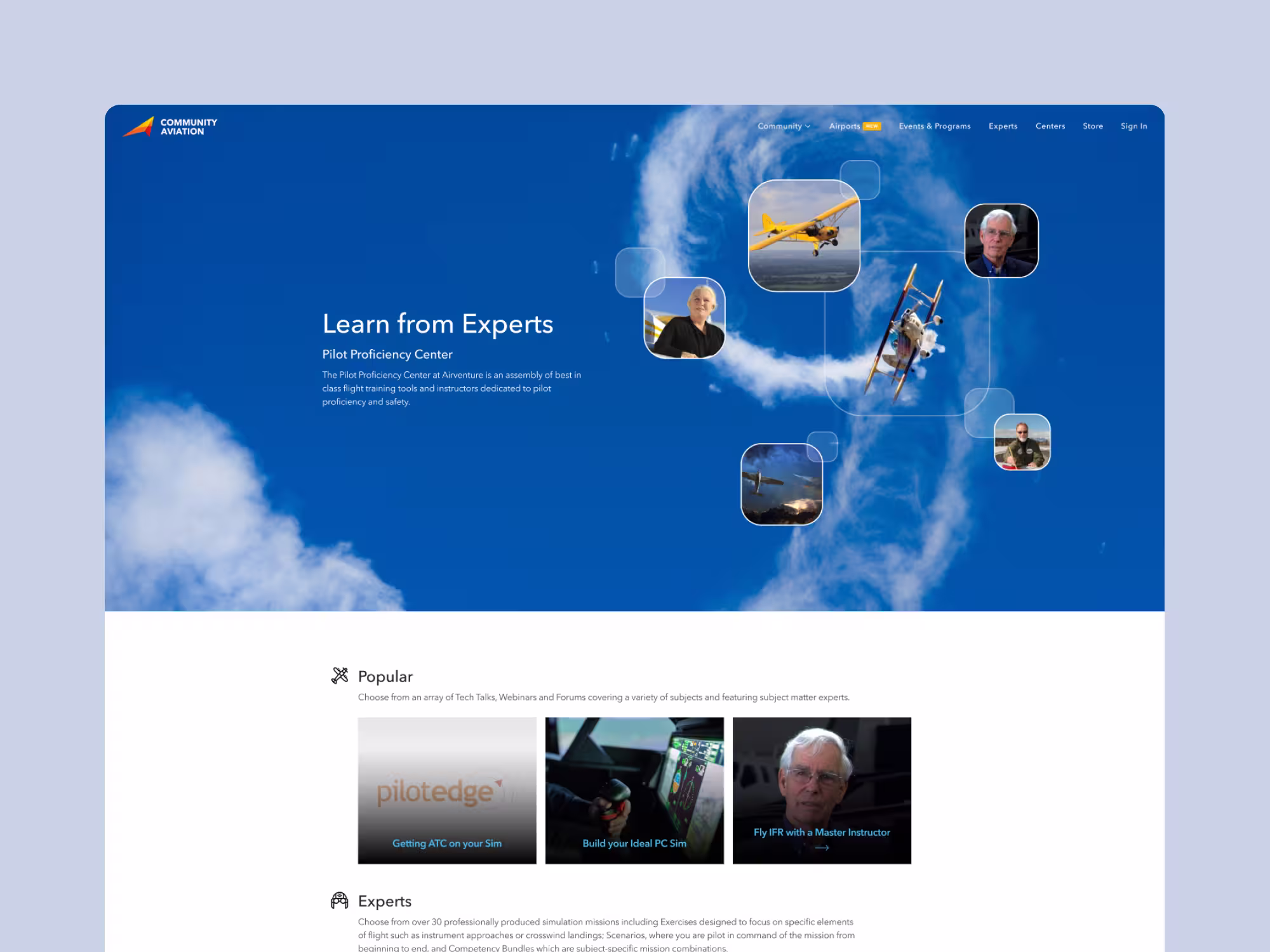 From 2020 to 2023, I worked with Community Aviation, a pilots’ community, designing a wide range of digital tools to support their growth. My work included the main website, HubSpot templates for experts, programs, and events, as well as email templates—all fully responsive. One of the most challenging and rewarding projects was the Airports platform—an “Airbnb for pilots” where airports were listed instead of homes. The main challenge was to present a large amount of data per airport in a structured and user-friendly way. Throughout these years, I also developed and consolidated a Design System that became the foundation for all new projects. Over time, this system grew and improved, teaching me that a design system functions like a living organism—constantly evolving and refining itself with each iteration.