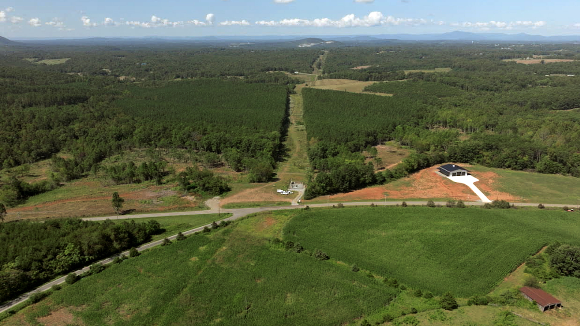 aerial view of property with pipeline site