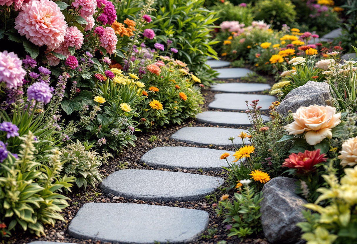 image of a flower bed for a landscaping service