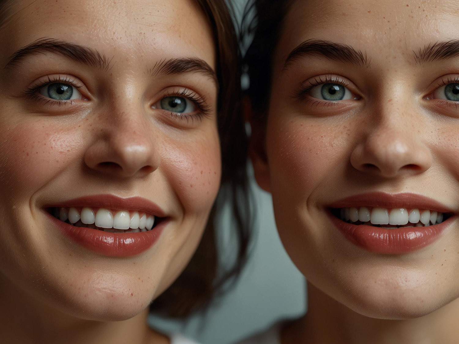 Two woman smiling