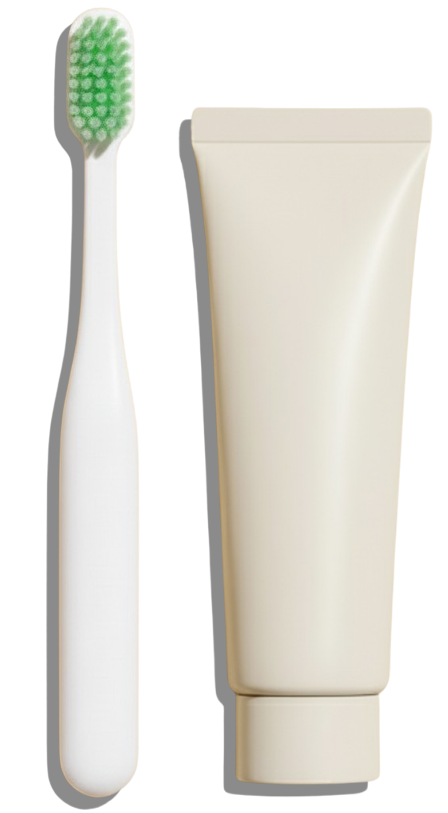 Toothbrush and toothpaste 