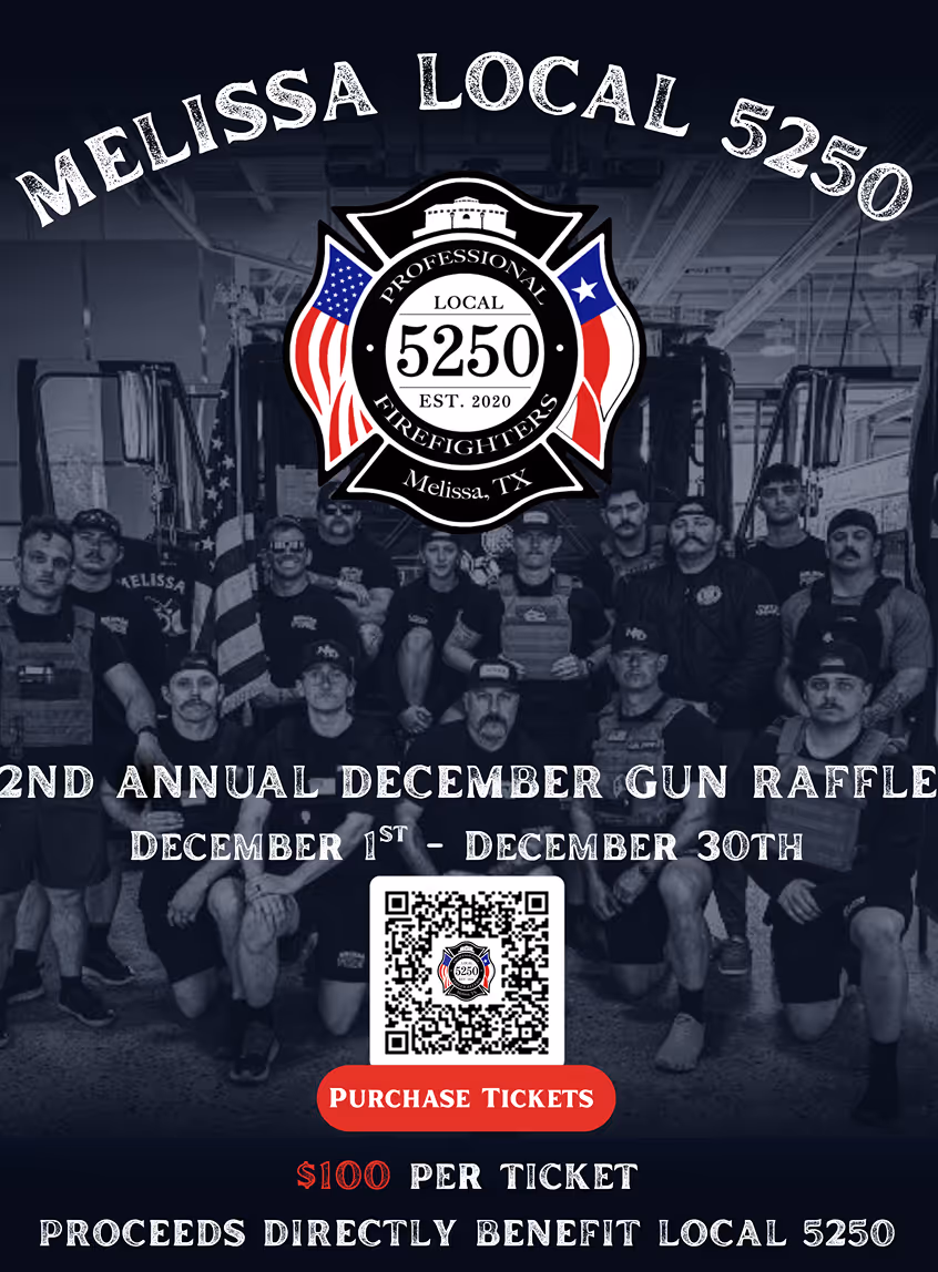 Melissa Local 5250
2nd Annual December Gun Raffle Flyer