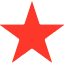 Orange five-pointed star icon