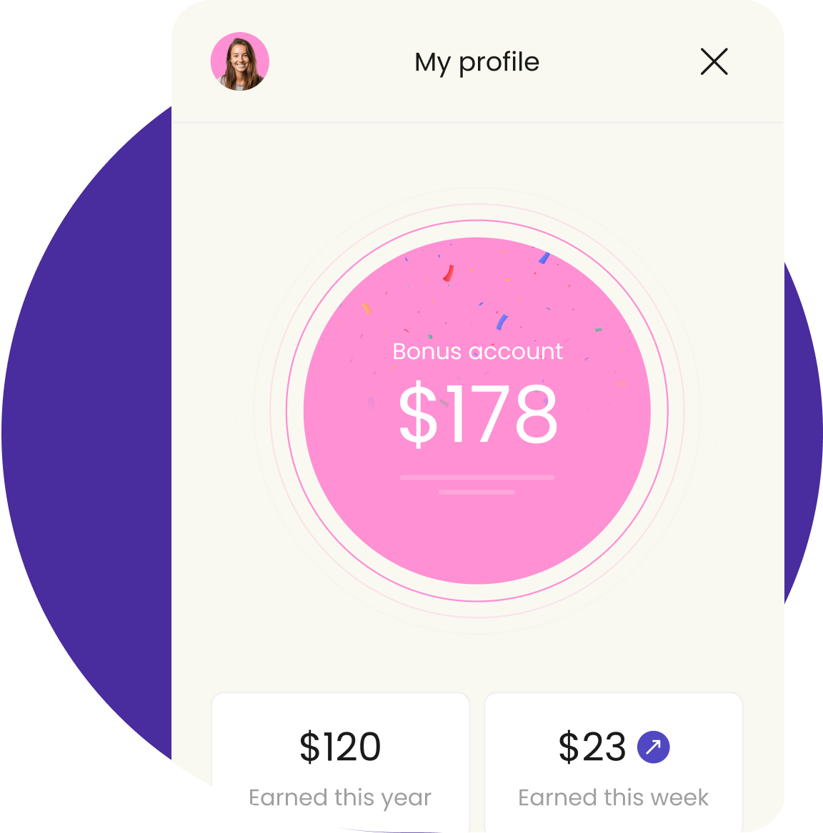 Bonus earned this year and earned this week