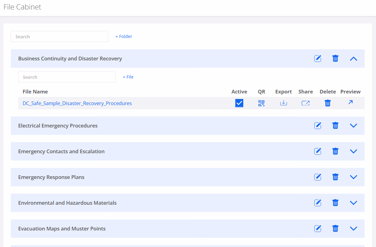 RTRS online file cabinet
