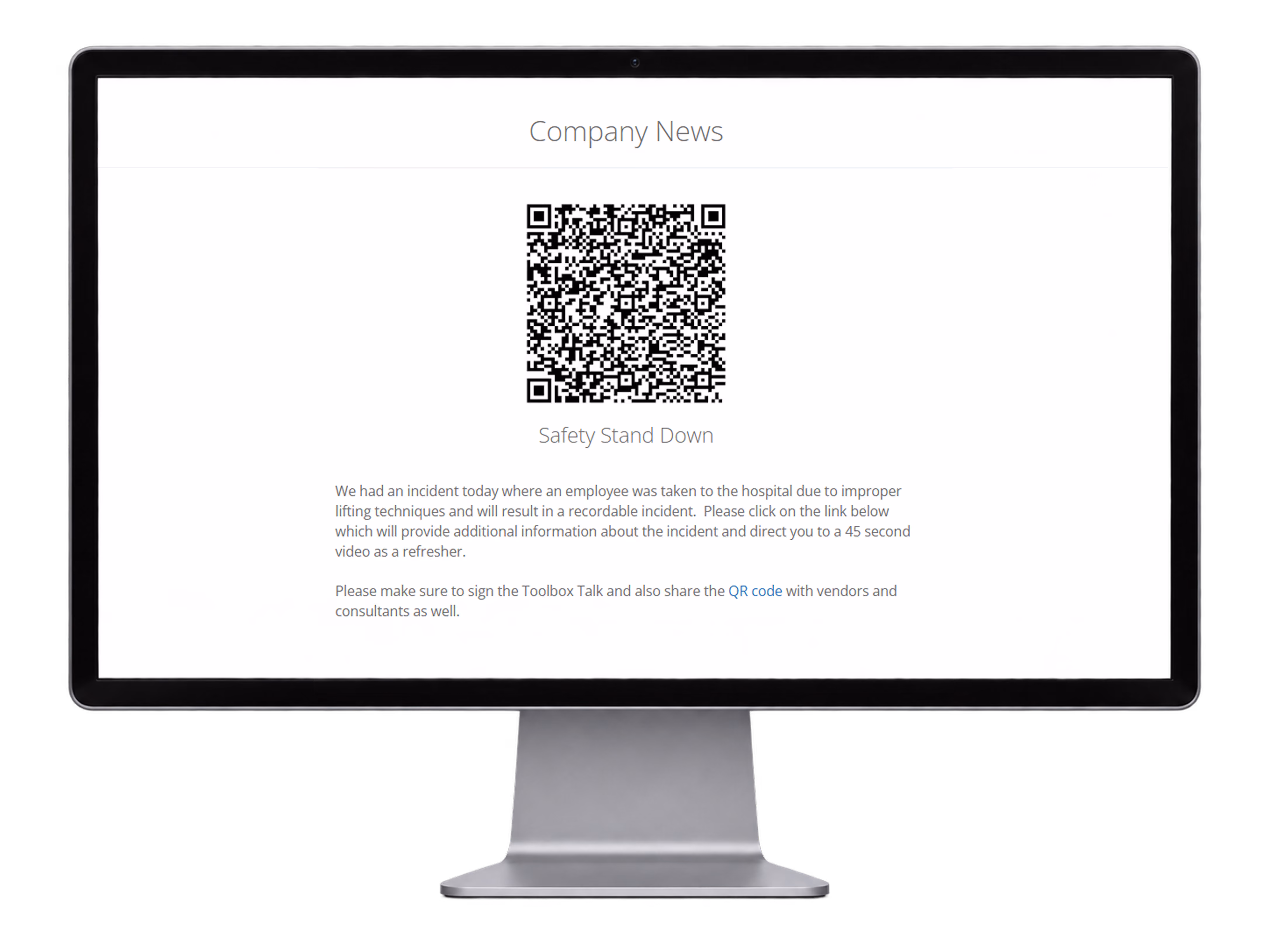 RTRS QR toolbox talk access