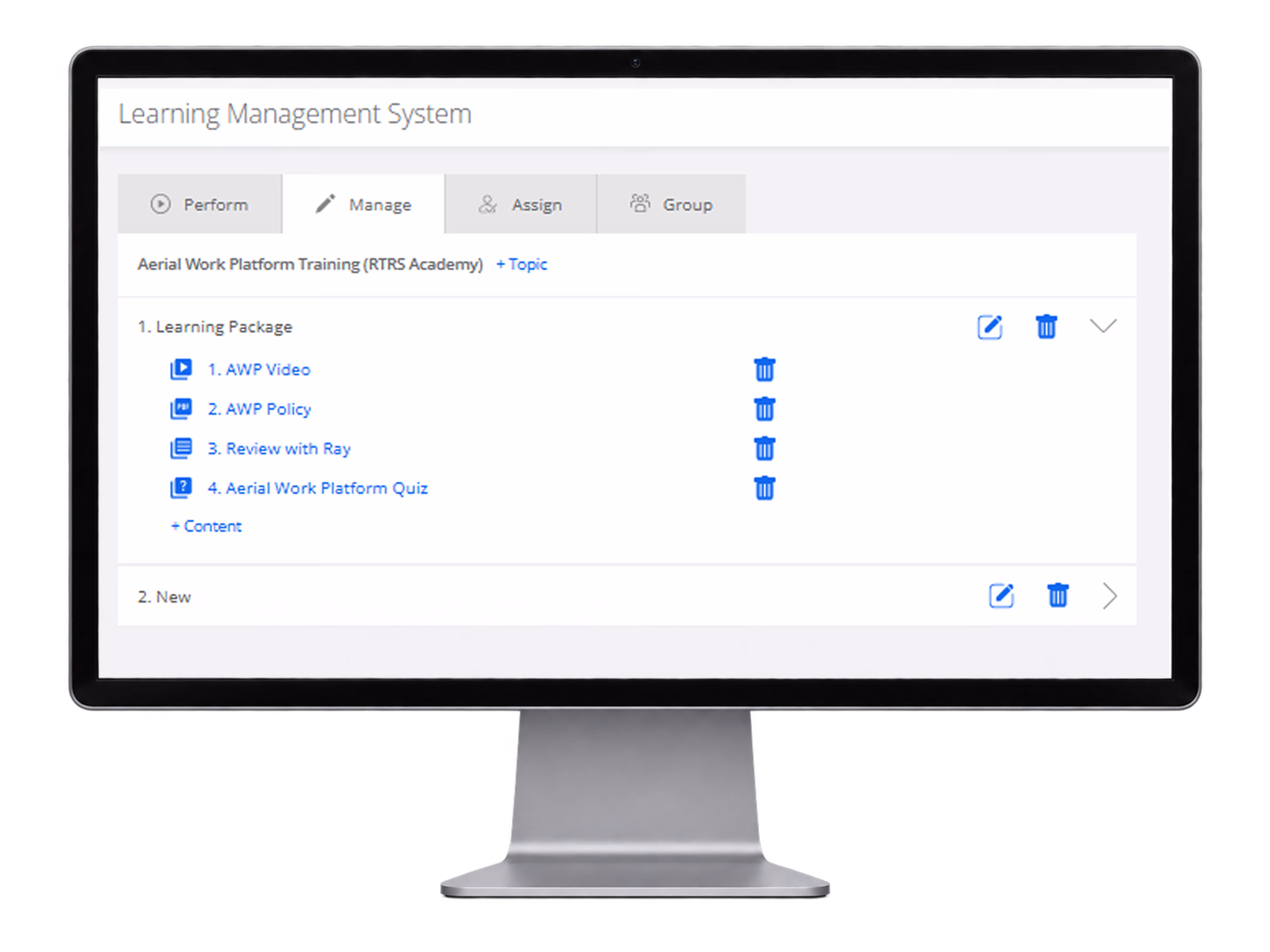RTRS LMS course builder