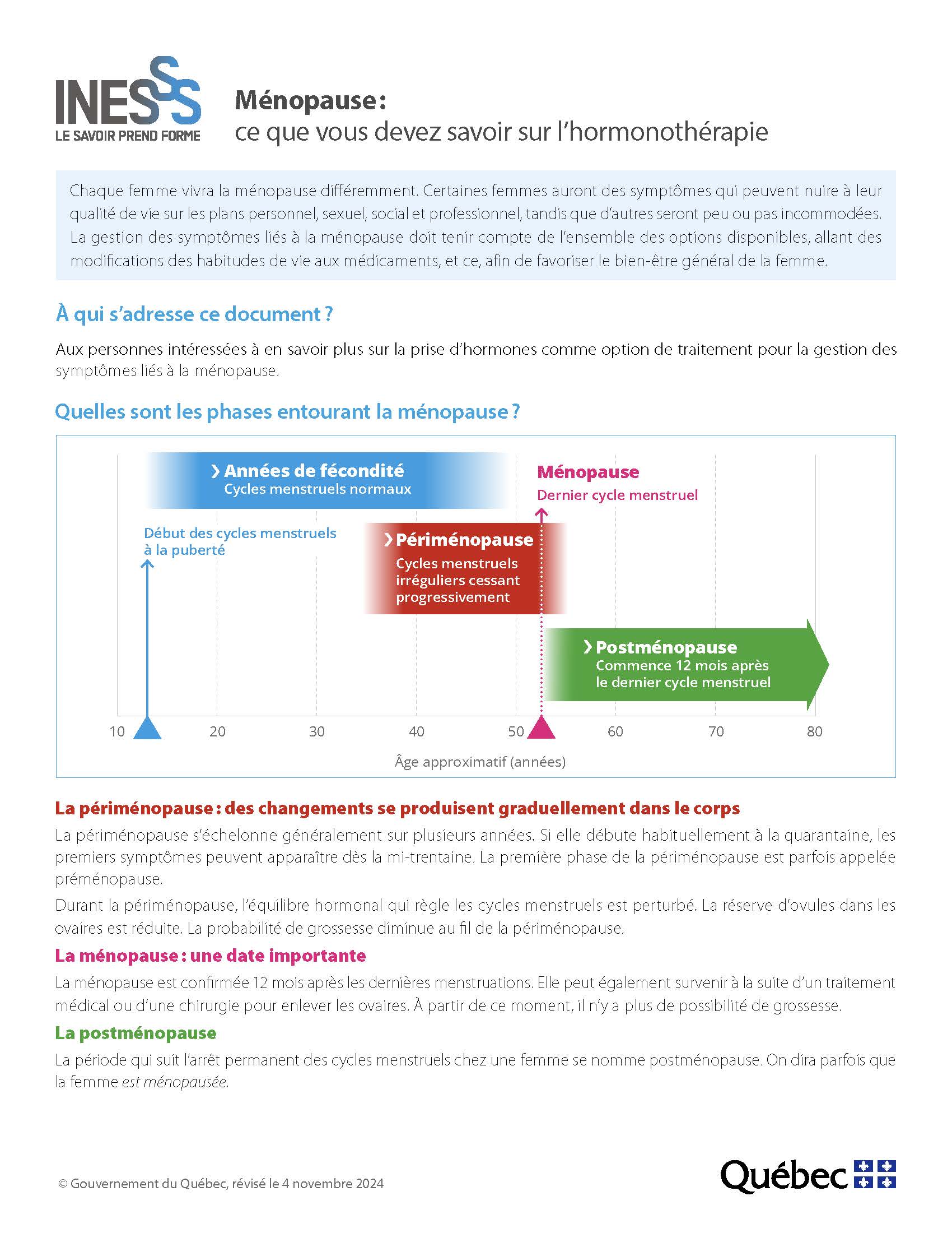Aperçu du document INESSS sur l'hormonothérapie