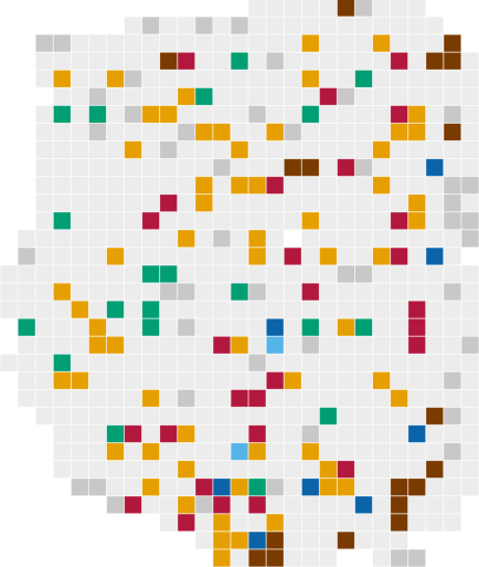 High-risk patient: tissue tiles coloured by named tissue state