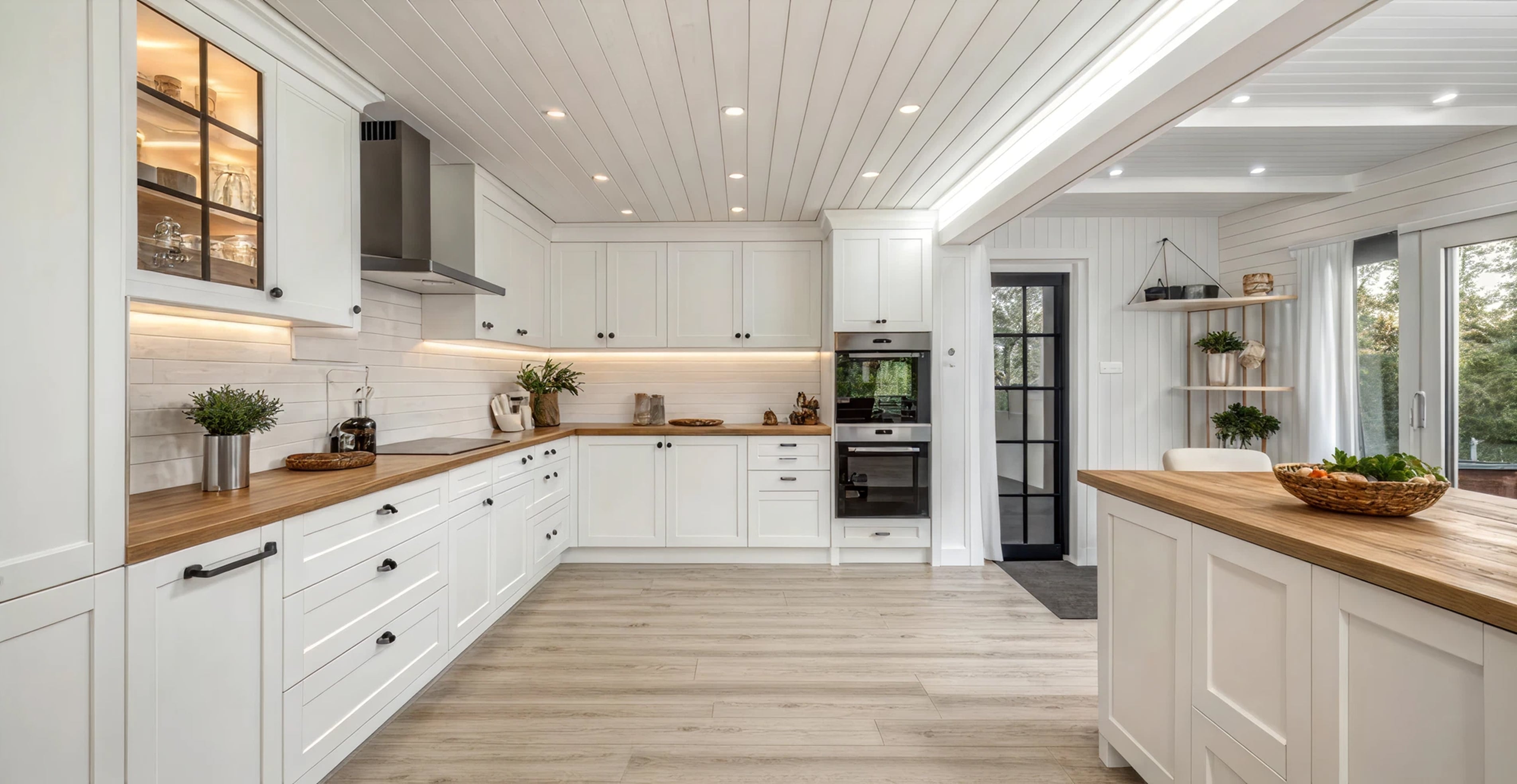 Large pantry with floor-to-ceiling custom storage