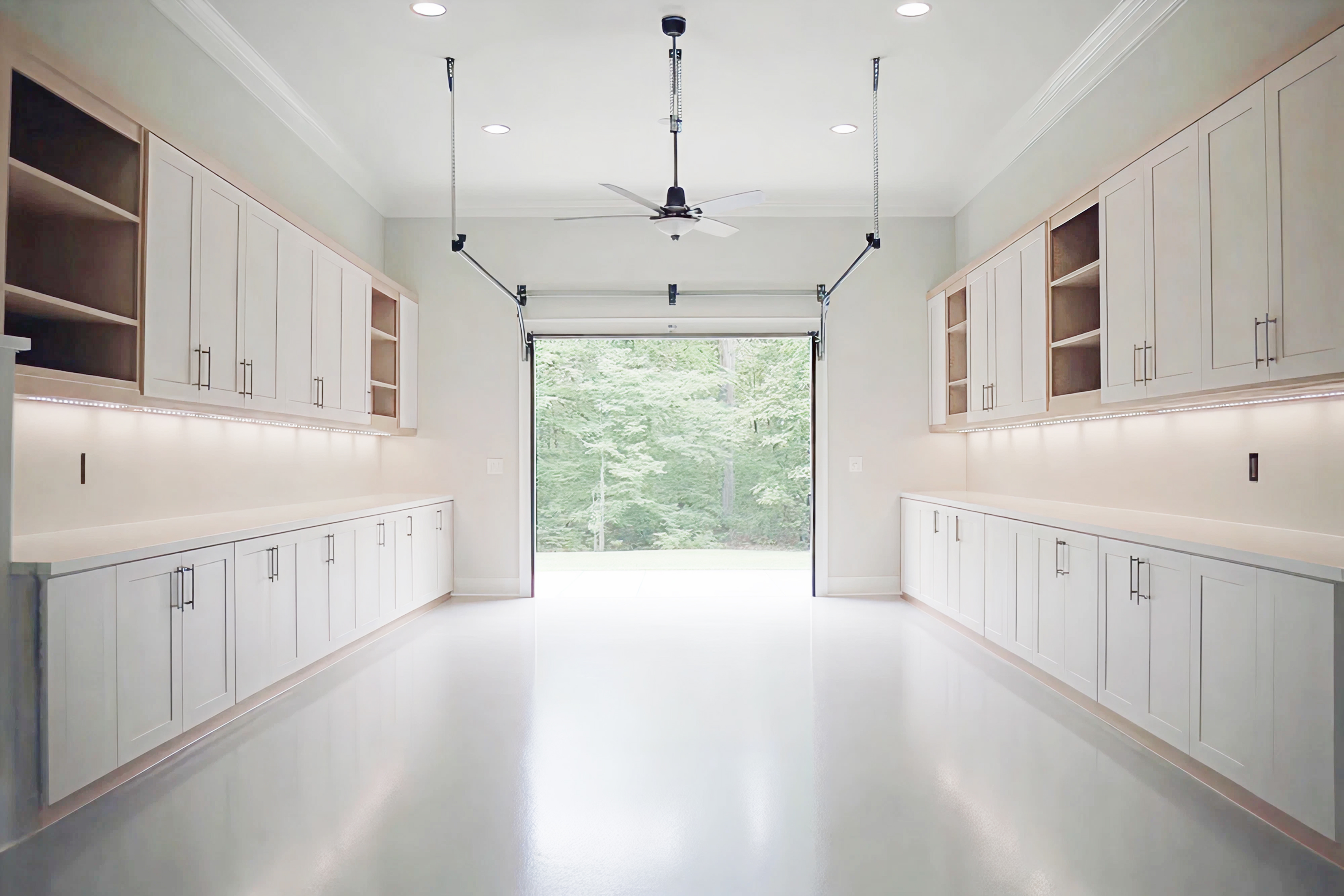 Light wood custom cabinetry in spacious modern kitchen