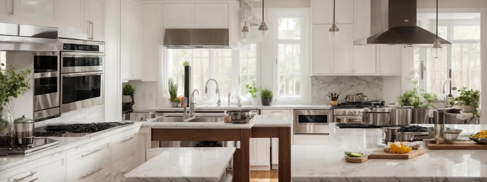 a newly renovated kitchen with modern cabinets and a polished finish, reflecting a recent investment in home improvement.