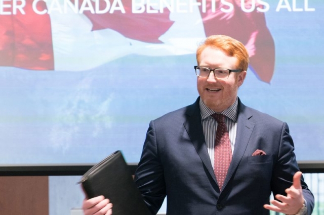 A participant at the Century Initiative quarterly meeting 