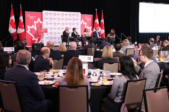 Canada 150 Series Century Initiative Panel attendees watching panelists