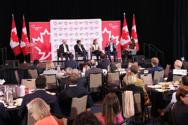 Canada 150 Series Century Initiative Panel attendees watching panelists