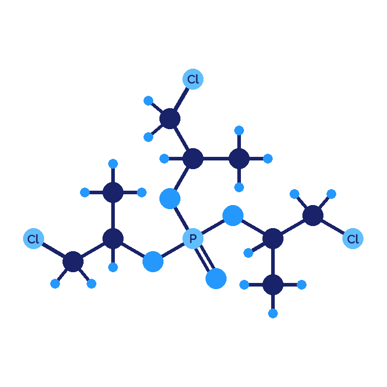 Tris-(2-chloropropyl) phosphate molecular structure