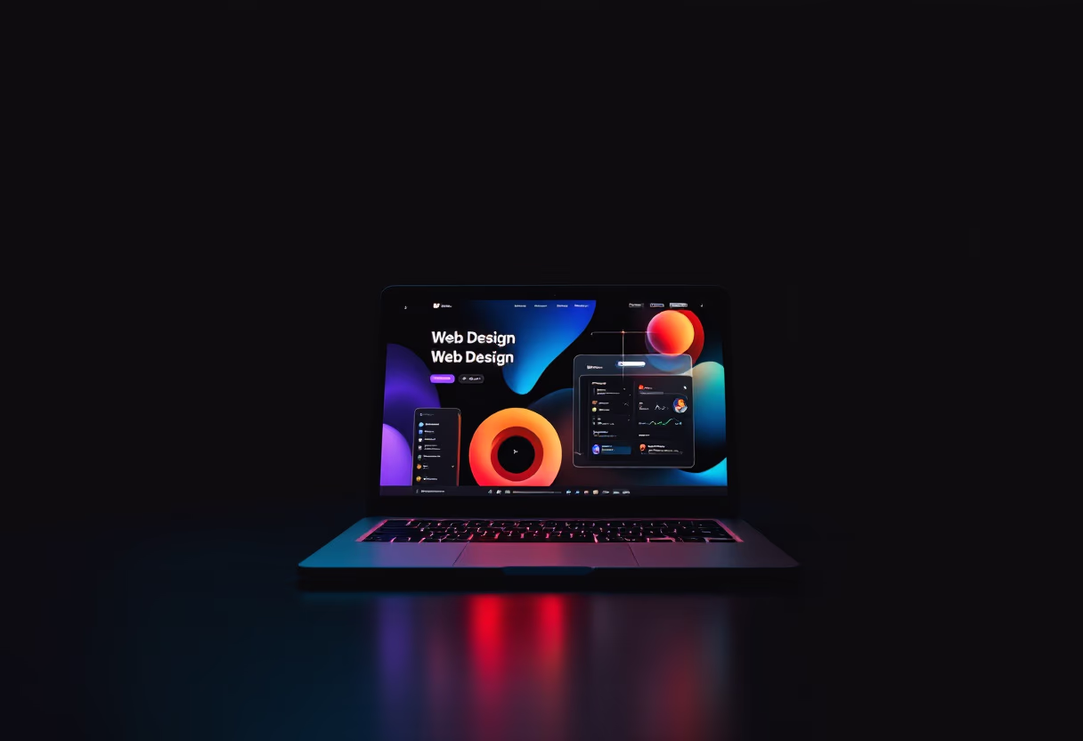 image of website on a laptop