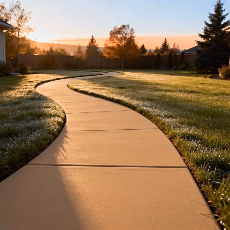 A Colored Concrete sidewalk in Spokane WA - Concrete Revival
