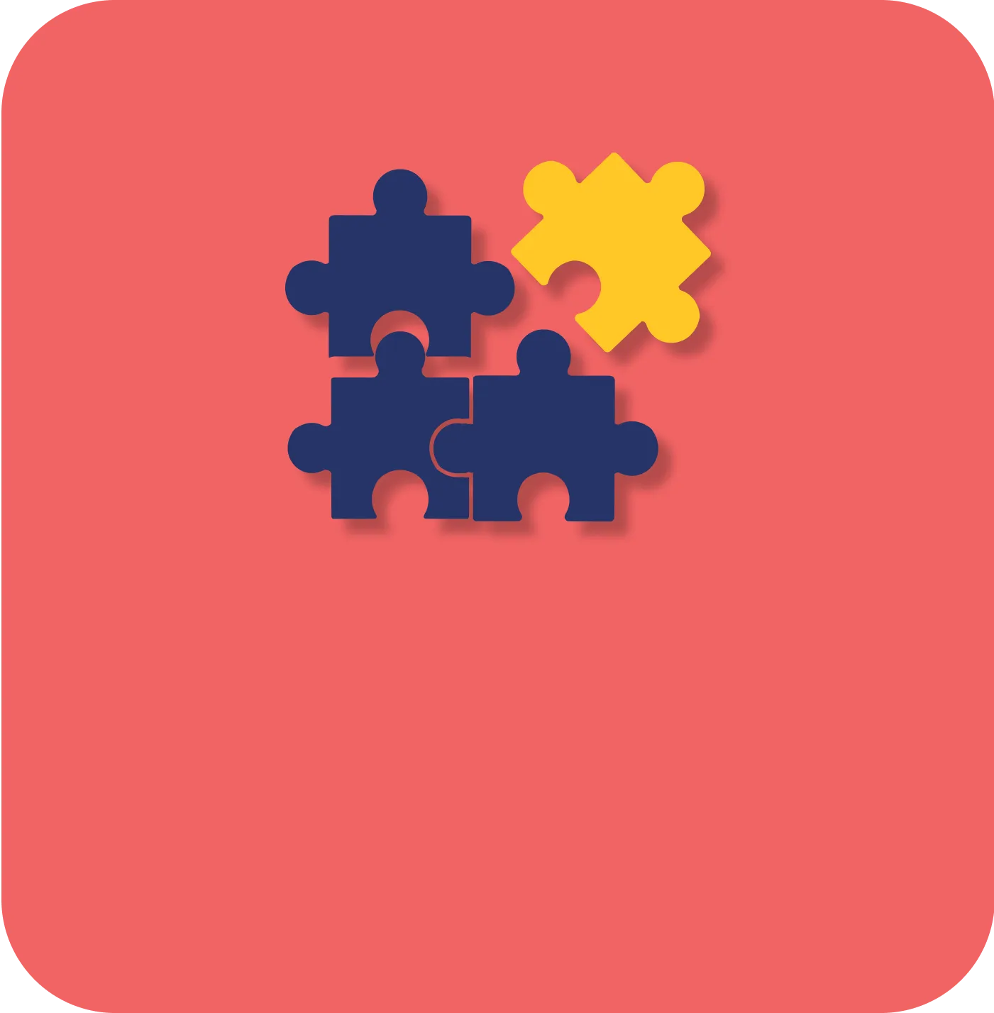 Two pieces of a puzzle sitting on top of each other.