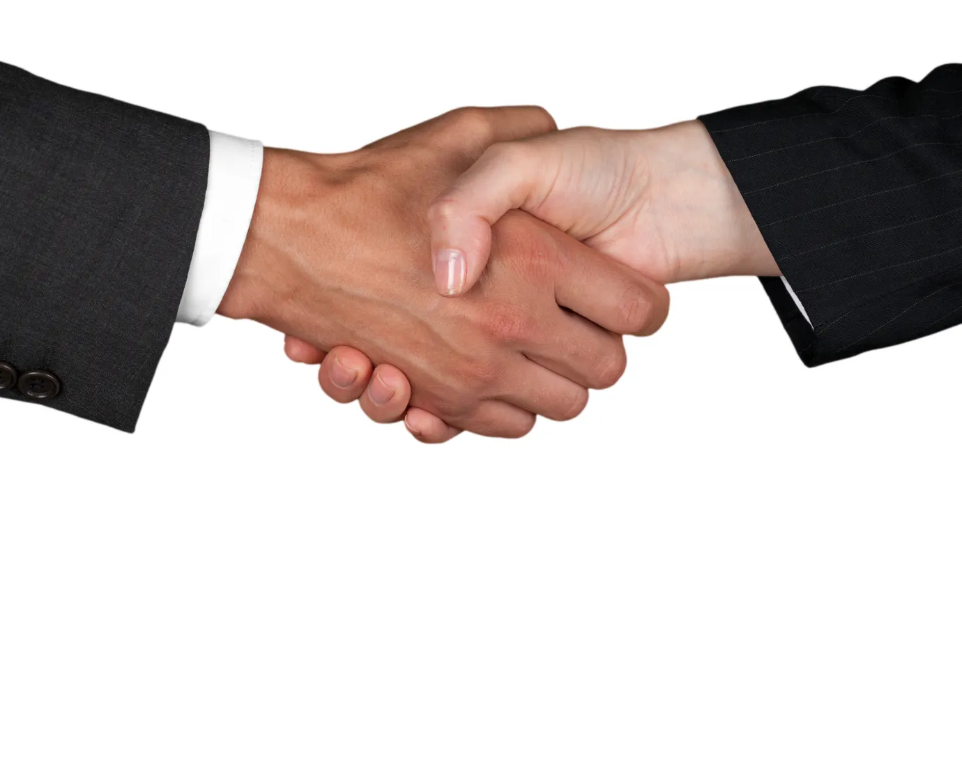 A close up of two people shaking hands.