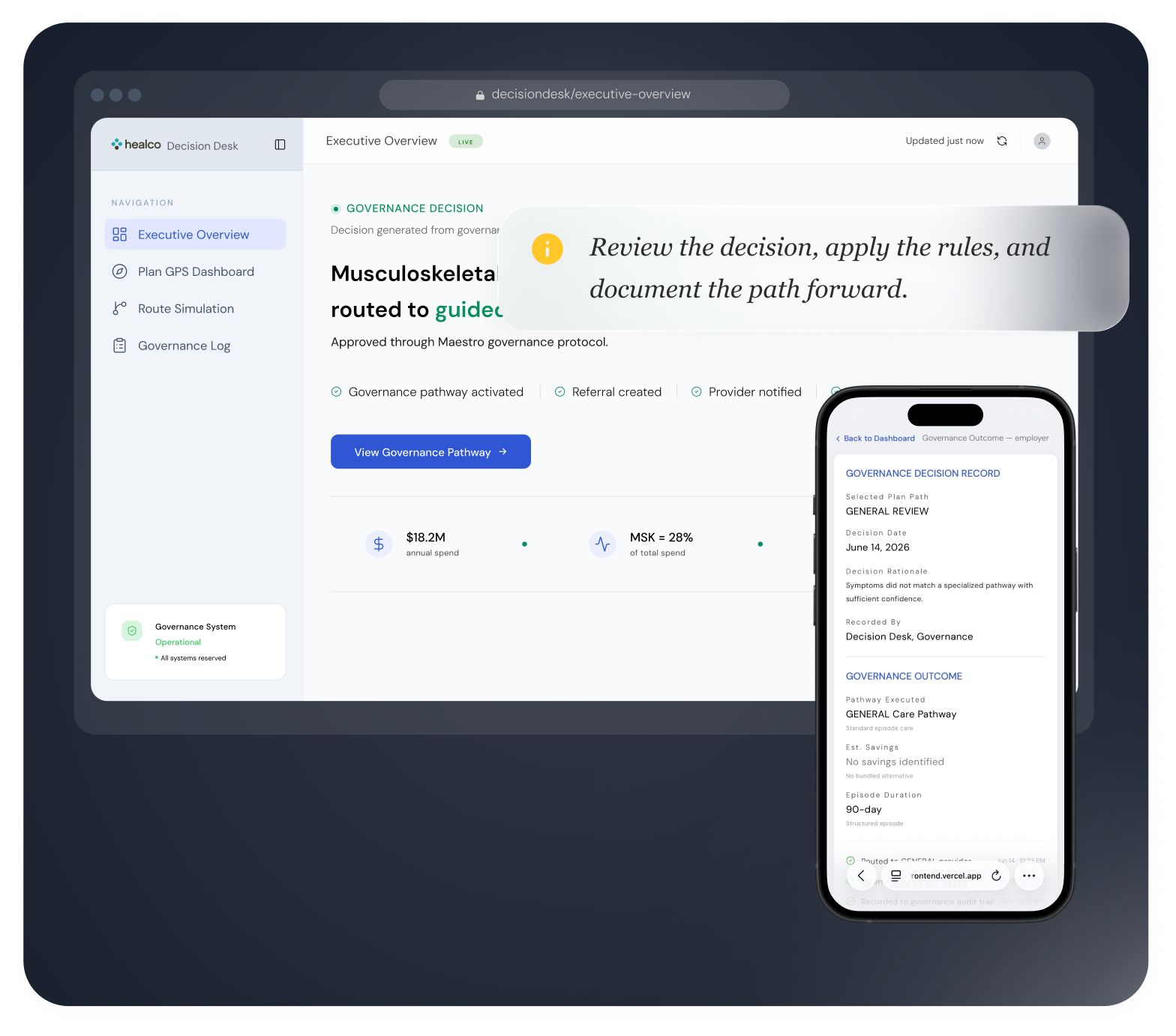 Govern Specialty Care at Entry - Mobile View