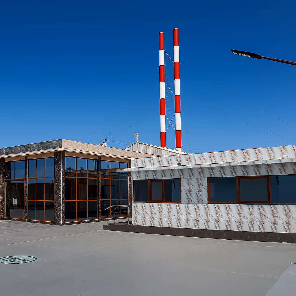 Vista exterior de la sala de ceremonia y oficina de administración de Crematorio Sayen.