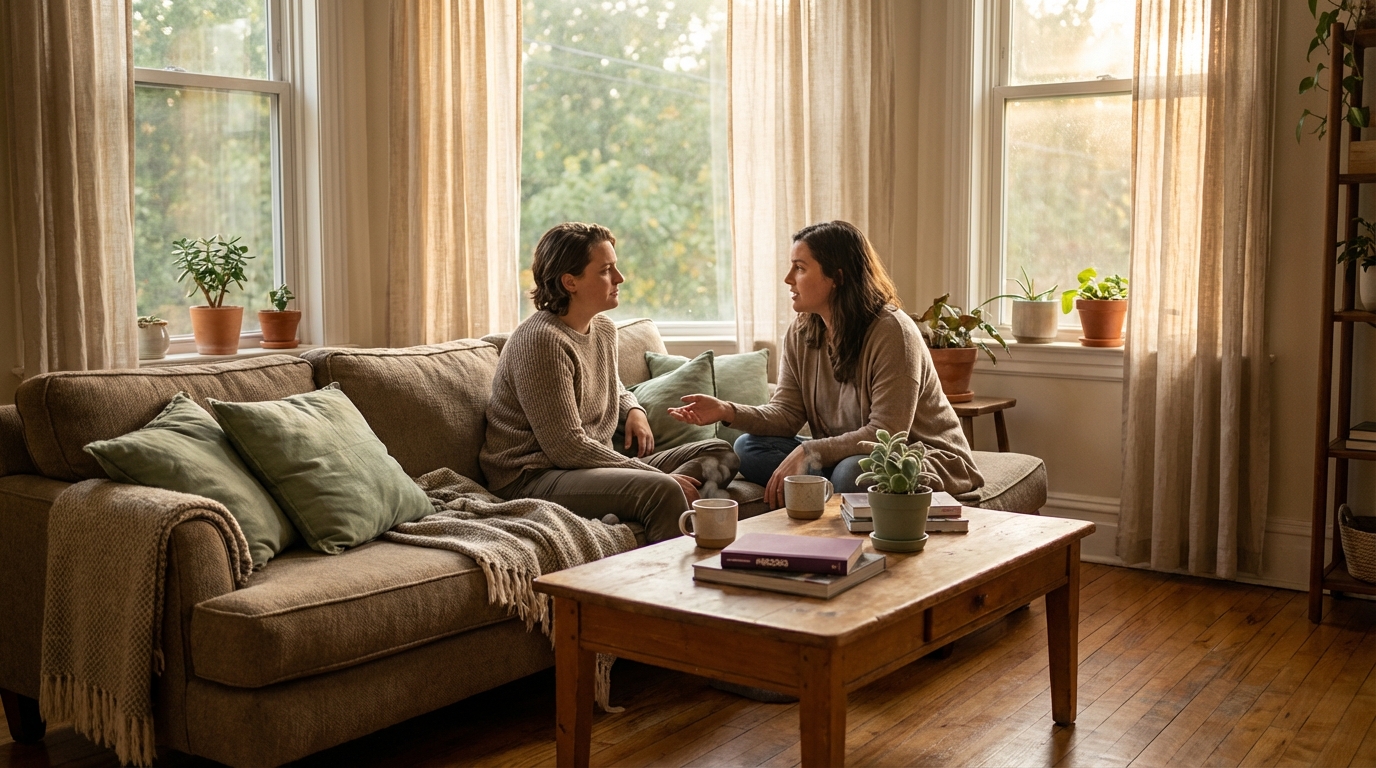 Illustration representing Incorporating Sober Companions and Coaching Support