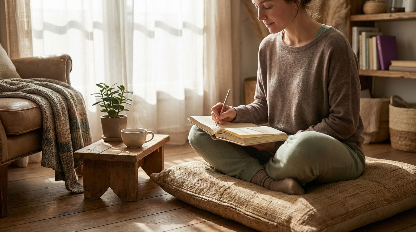 Illustration representing Immediate Steps: Self-Reflection and Boundary Setting