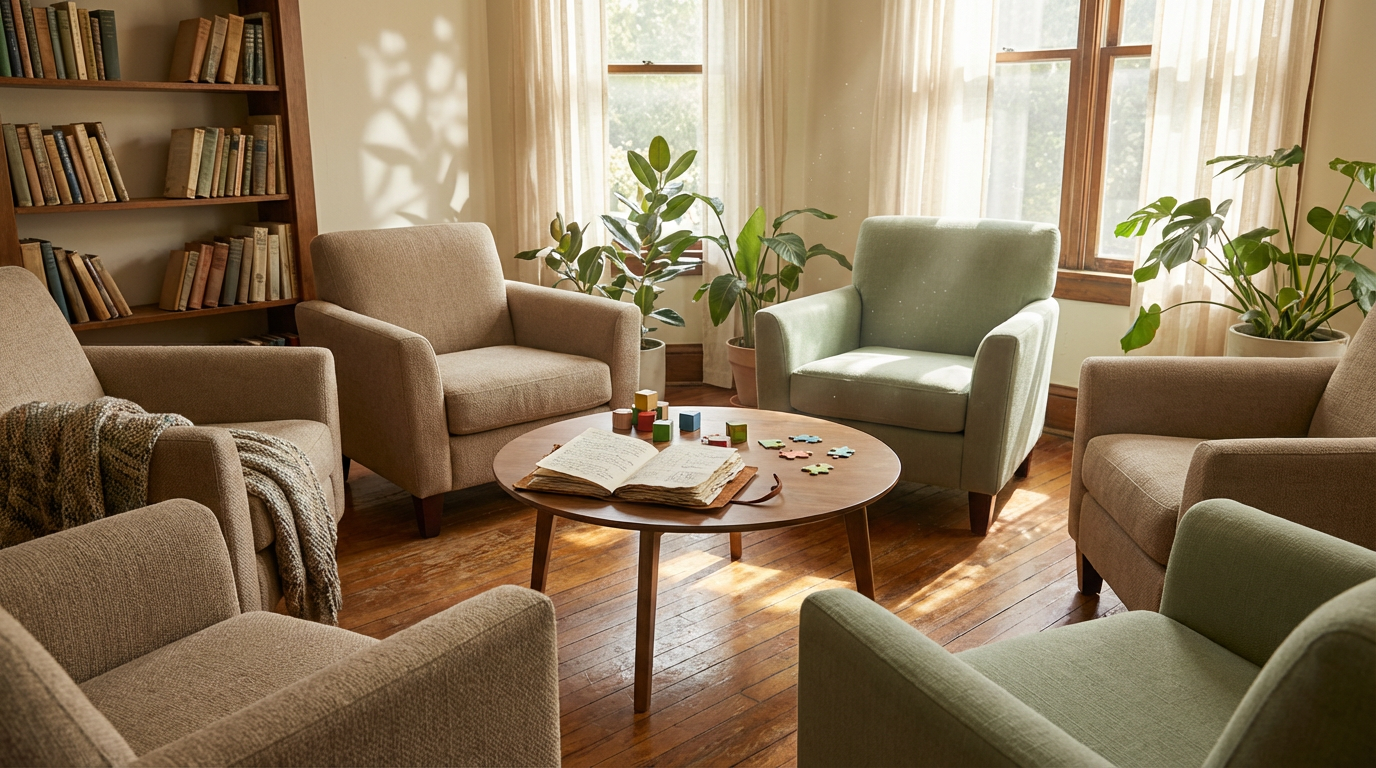 Illustration representing Cognitive Behavioral, Motivational, and Family Therapies