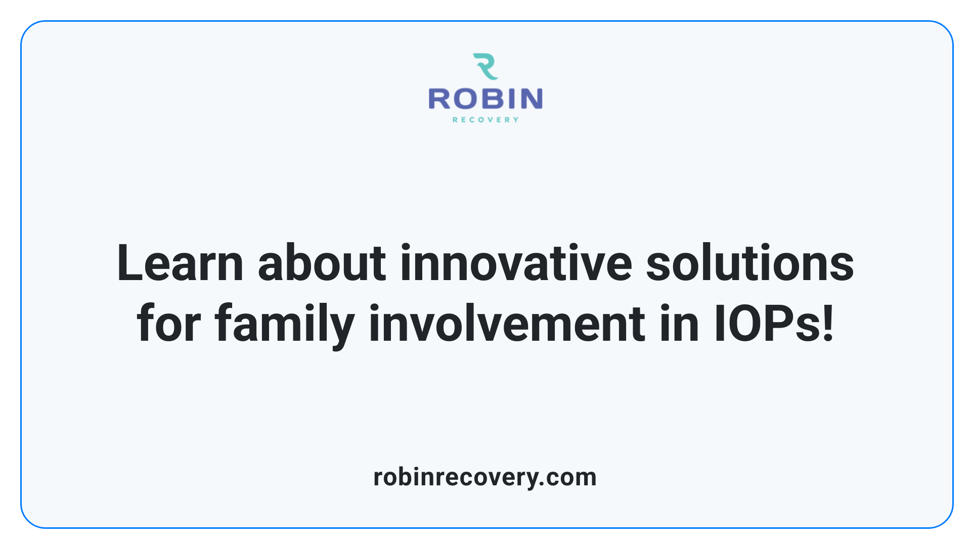 Learn about innovative solutions for family involvement in IOPs!