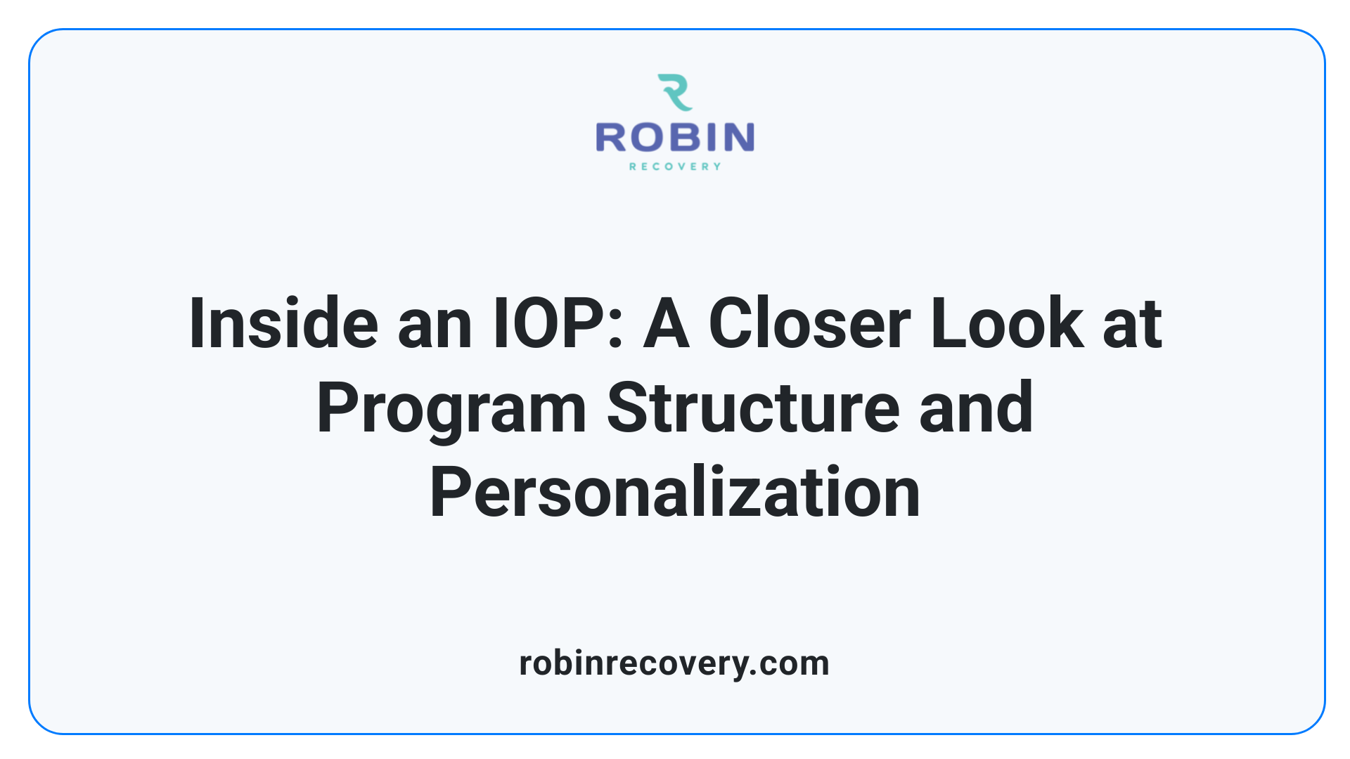 Inside an IOP: A Closer Look at Program Structure and Personalization