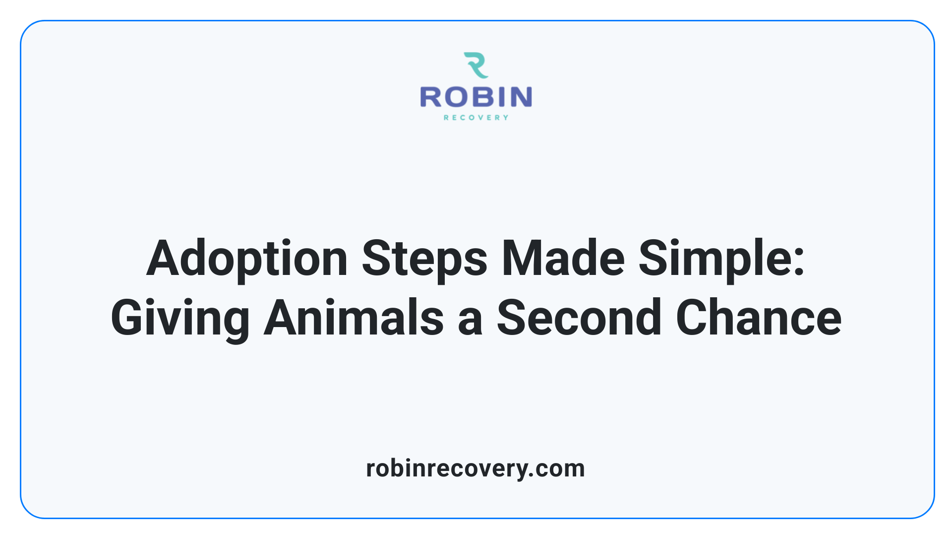 Adoption Steps Made Simple: Giving Animals a Second Chance