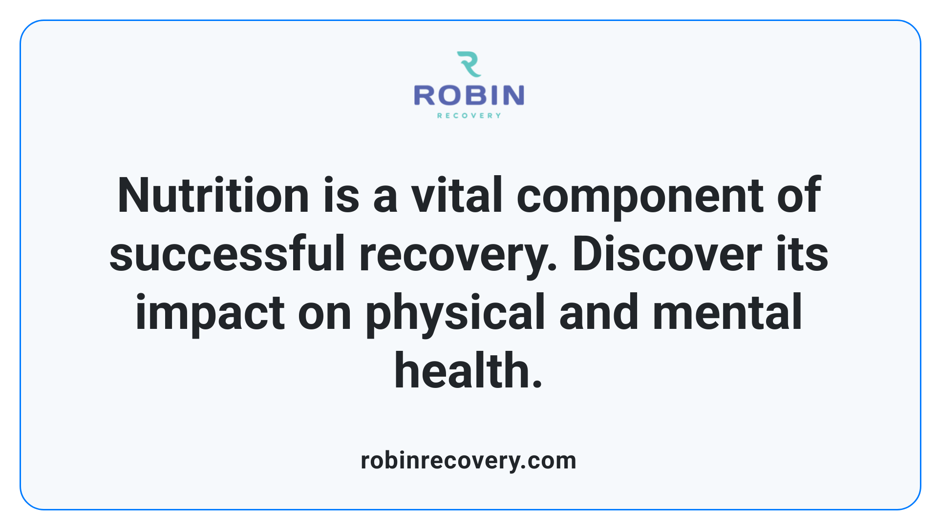Nutrition is a vital component of successful recovery. Discover its impact on physical and mental health.