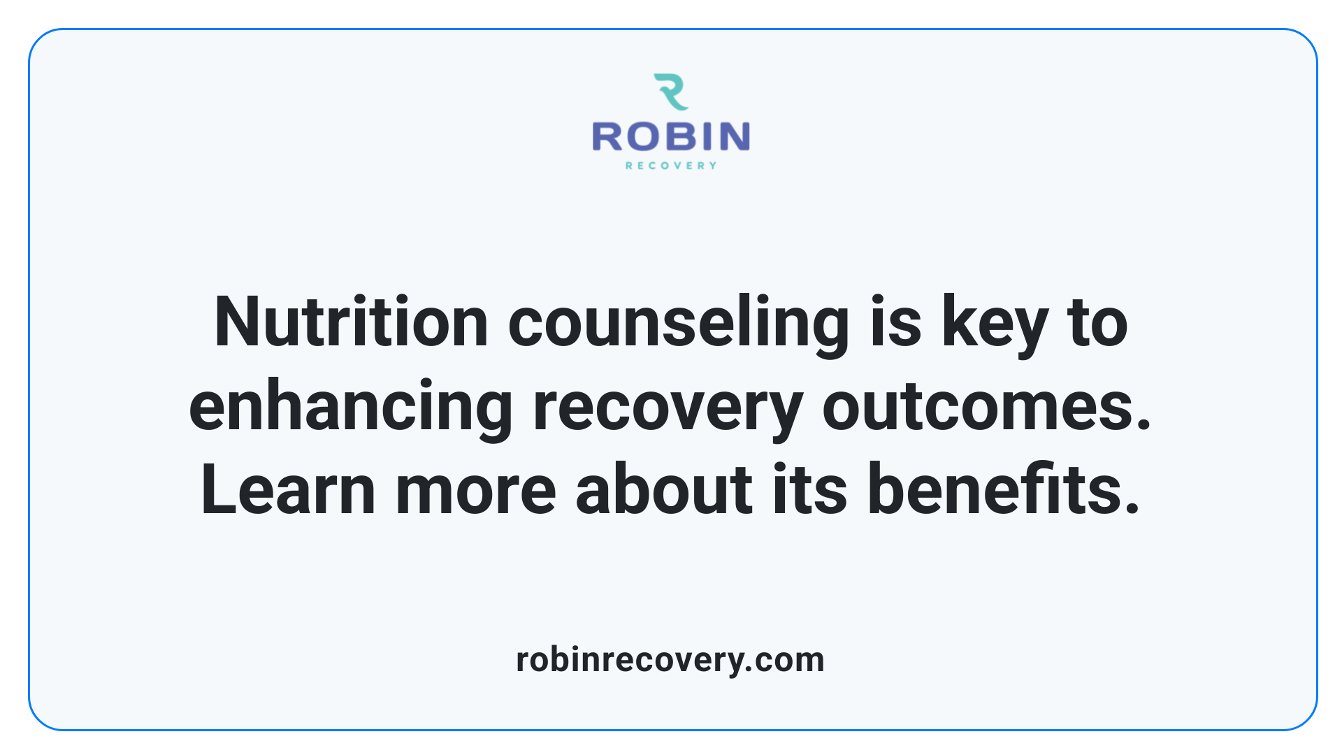 Nutrition counseling is key to enhancing recovery outcomes. Learn more about its benefits.