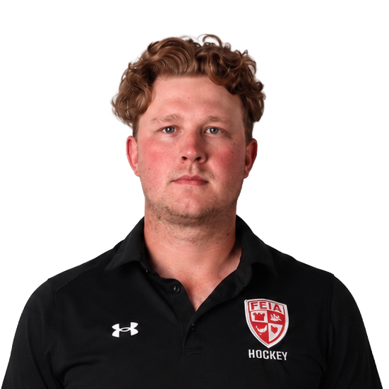 Riley Eberhardt, FEIA assistant coach for U17 Prep hockey and head goaltending coach