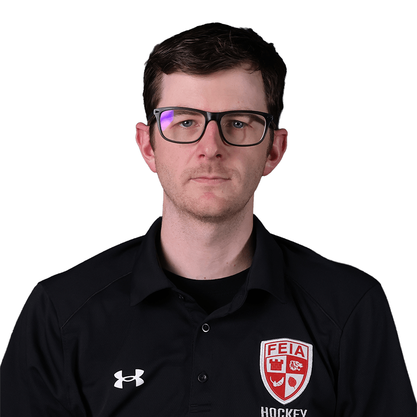Tyler Leclair, head coach of the FEIA U18 Prep boys hockey team