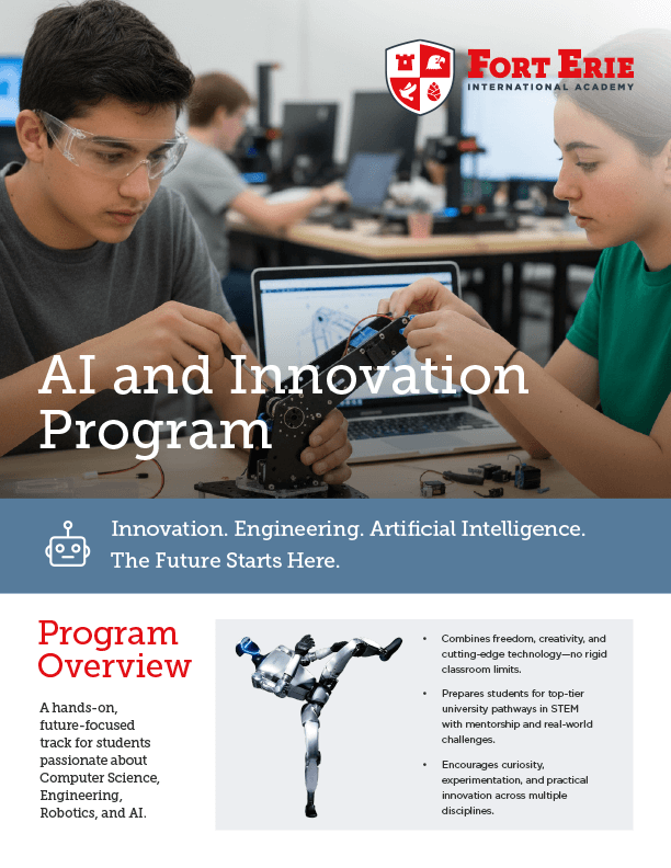Cover of the FEIA AI and Innovation Program flyer