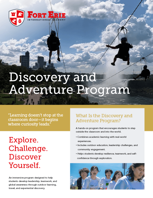 Cover of the FEIA Discovery and Adventure Program flyer